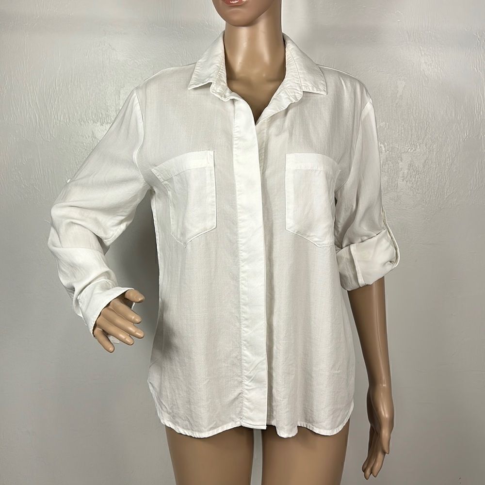 cloth & stone White Button-Down Pocket Shirt
